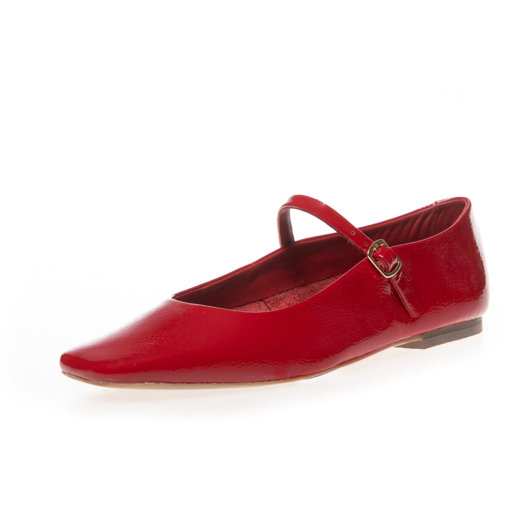 COPENHAGEN SHOES ALL FOR LOVE-PATENT Ballerinas 0016 RED