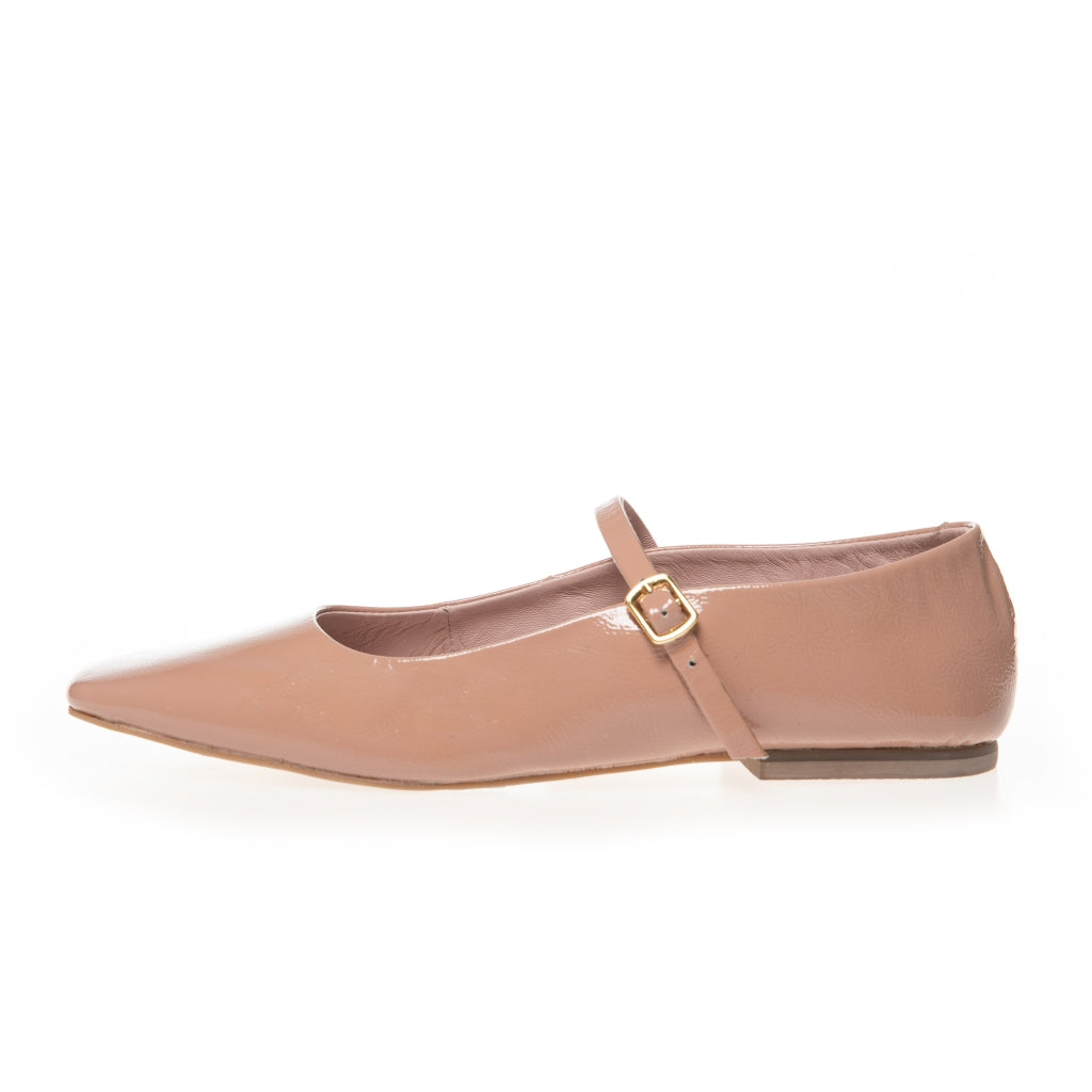 COPENHAGEN SHOES ALL FOR LOVE-PATENT Ballerinas 1738 NUDE