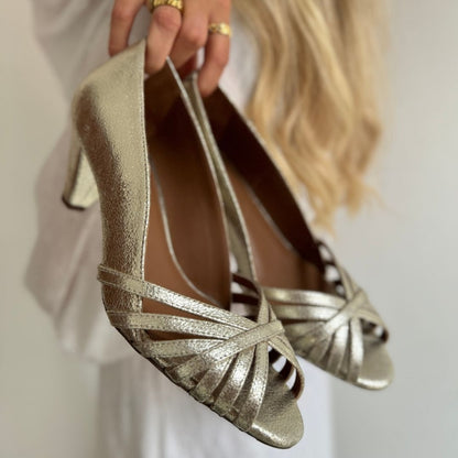 COPENHAGEN SHOES ALL I NEED - METALLIC Heels 371 PLATINO