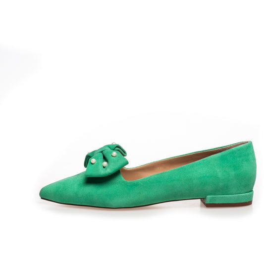 Copenhagen Shoes by Josefine Valentin BE GOOD PEARLS Loafers 0027 GREEN