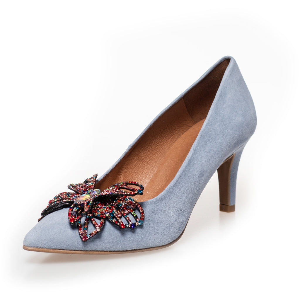 COPENHAGEN SHOES BUTTERFLY Heels 0070 BLUE FOG