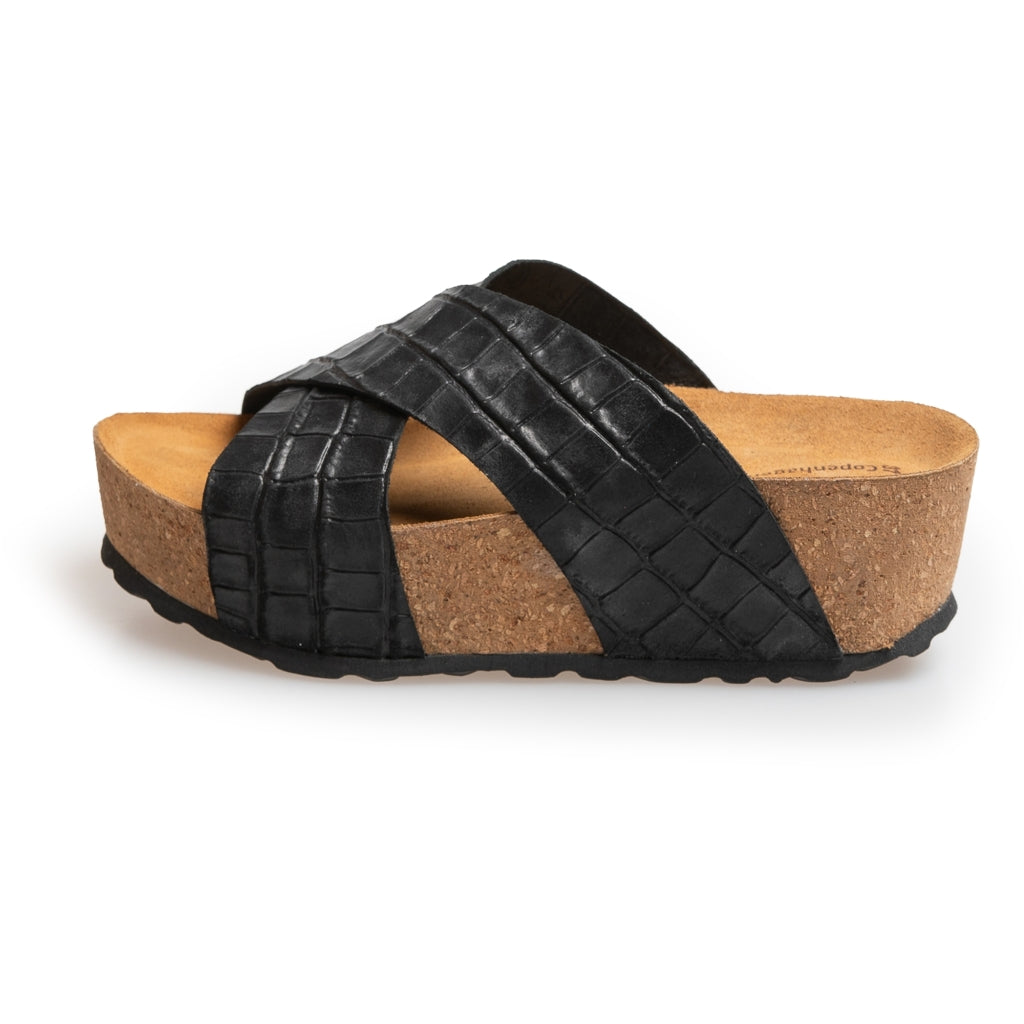 COPENHAGEN SHOES COCO Sandalen met sleehak 0001 BLACK