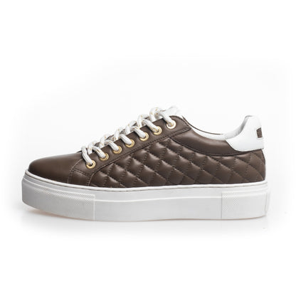 COPENHAGEN SHOES DAYS OF FUN QUILT LEATHER Sneakers 0057 TAUPE