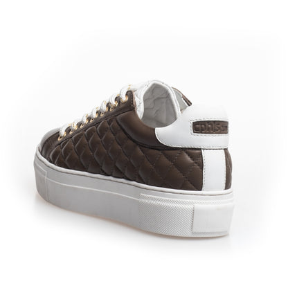 COPENHAGEN SHOES DAYS OF FUN QUILT LEATHER Sneakers 0057 TAUPE