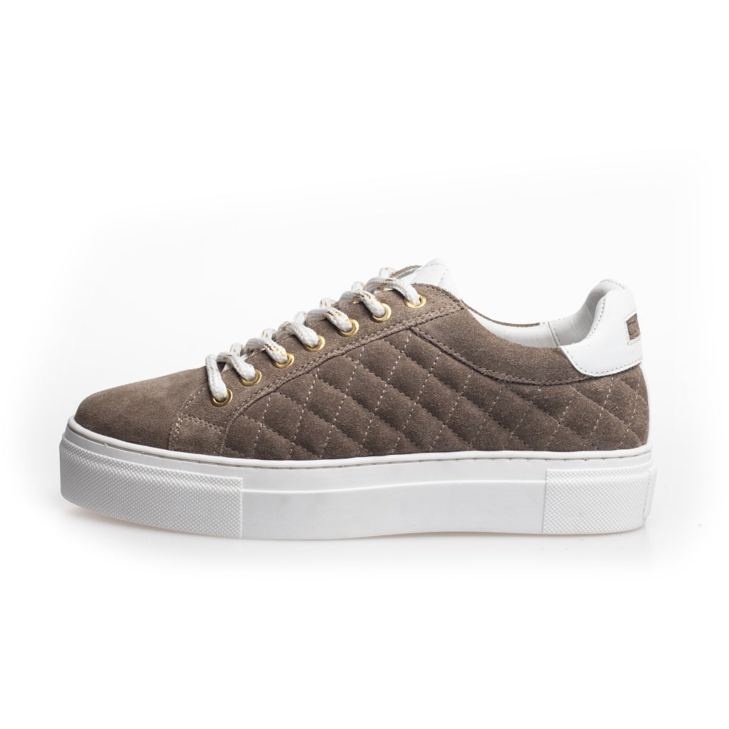 COPENHAGEN SHOES DAYS OF FUN QUILT SUEDE Sneakers 0057 TAUPE