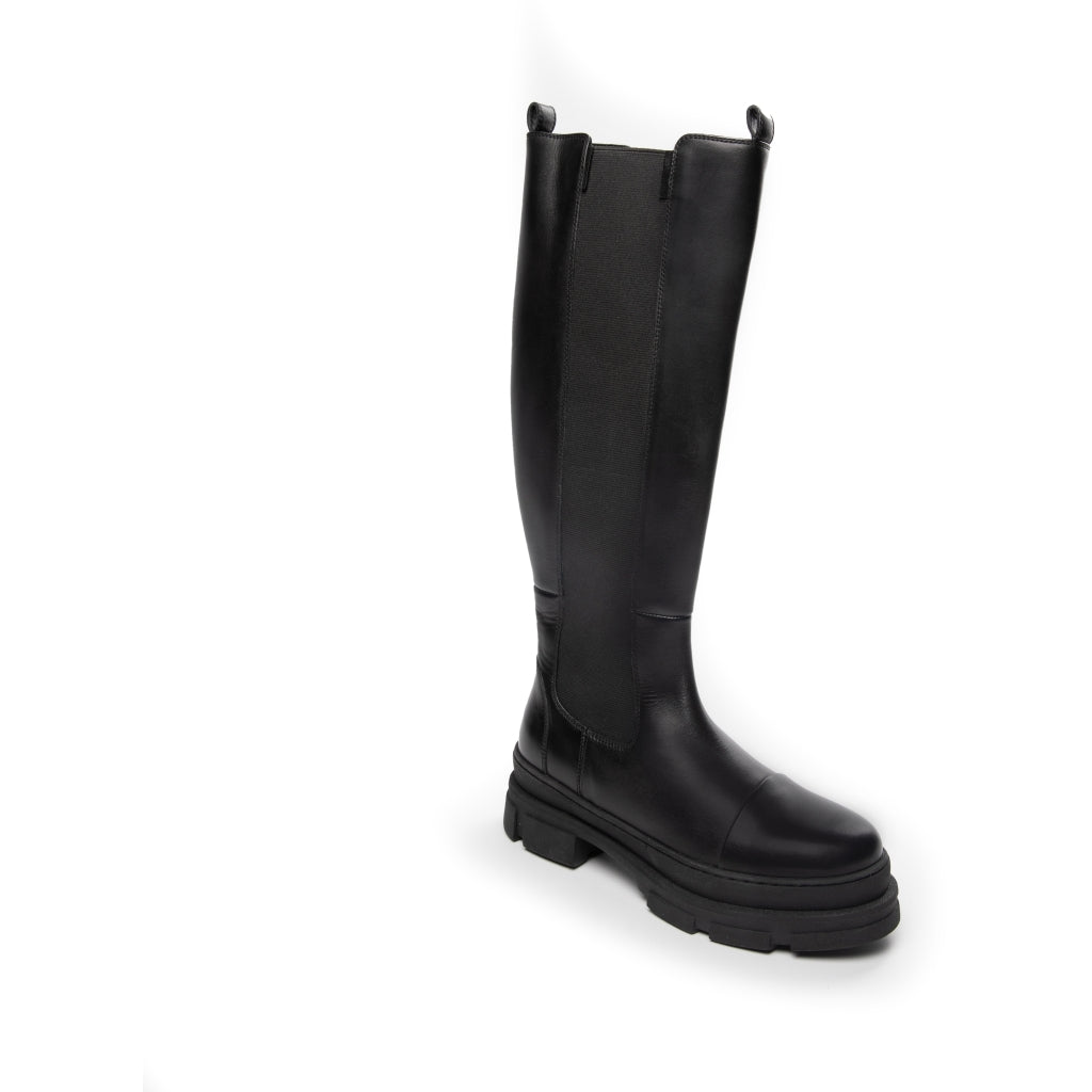 COPENHAGEN SHOES FOLLOW ME ZIPPER Long boot 002 Black (with black stiches)