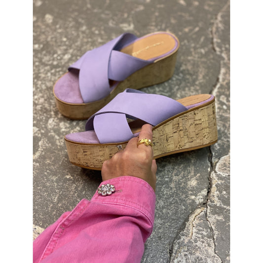 COPENHAGEN SHOES FOR A REASON Nubuch Sandalen met sleehak 251 Purple