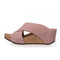 COPENHAGEN SHOES FRANCES 23 Suede Sandalen met sleehak 00070 ROSE (ANTICO 622)