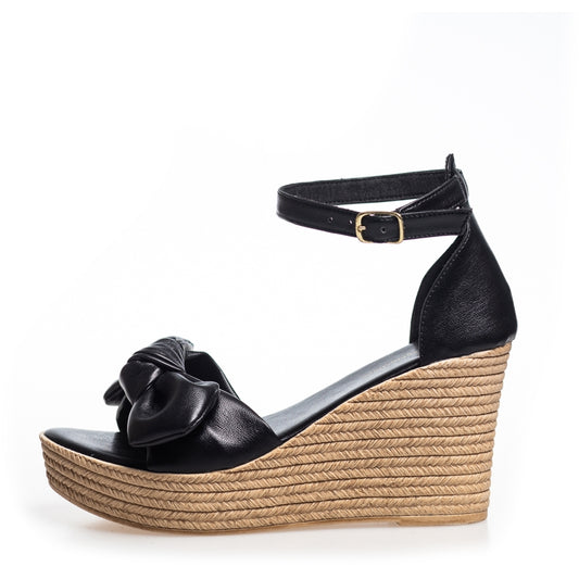 COPENHAGEN SHOES GENE Sandalen met sleehak 0001 BLACK