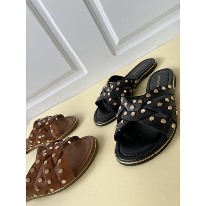 COPENHAGEN SHOES LALA STUDS Slippers 001 Black