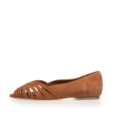 COPENHAGEN SHOES PASSIONATE SUEDE Ballerinas 0241 COGNAC