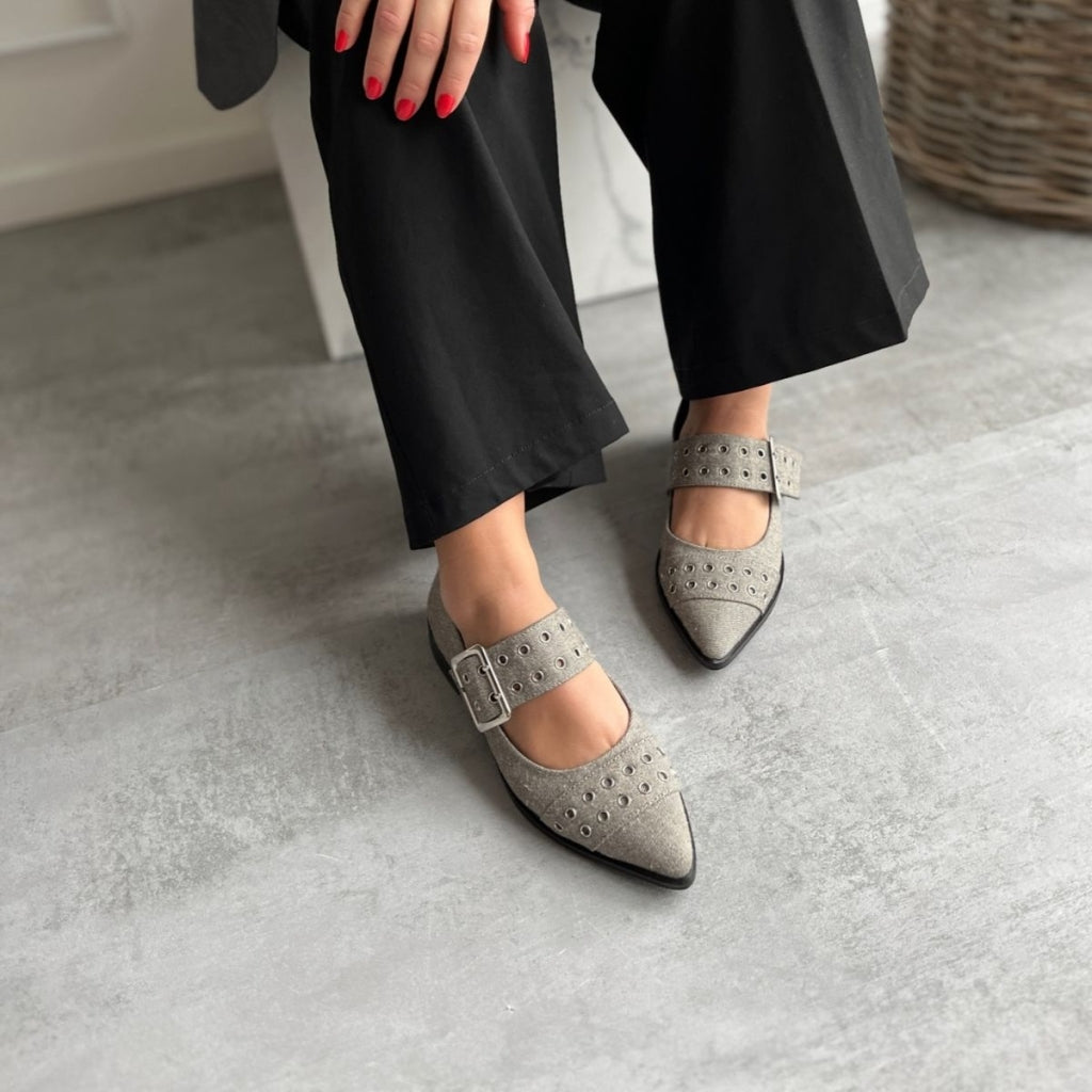 COPENHAGEN SHOES PASSION MOVE-DENIM Ballerinas 0028 GREY