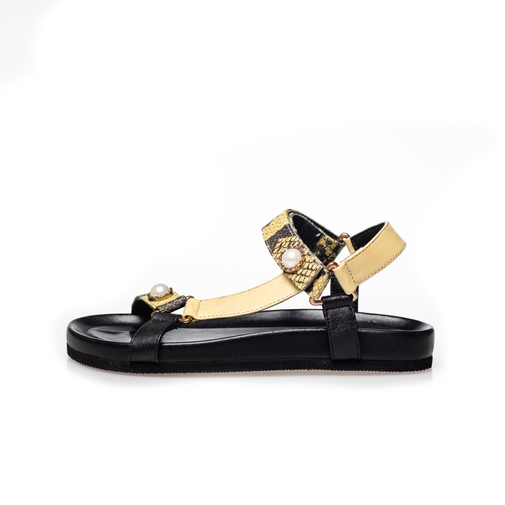 COPENHAGEN SHOES PEACE WITH PEARL 23 Sandalen 0088 YELLOW/BLACK