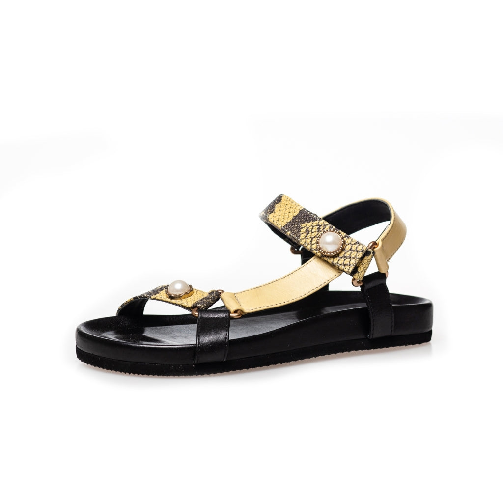 COPENHAGEN SHOES PEACE WITH PEARL 23 Sandalen 0088 YELLOW/BLACK