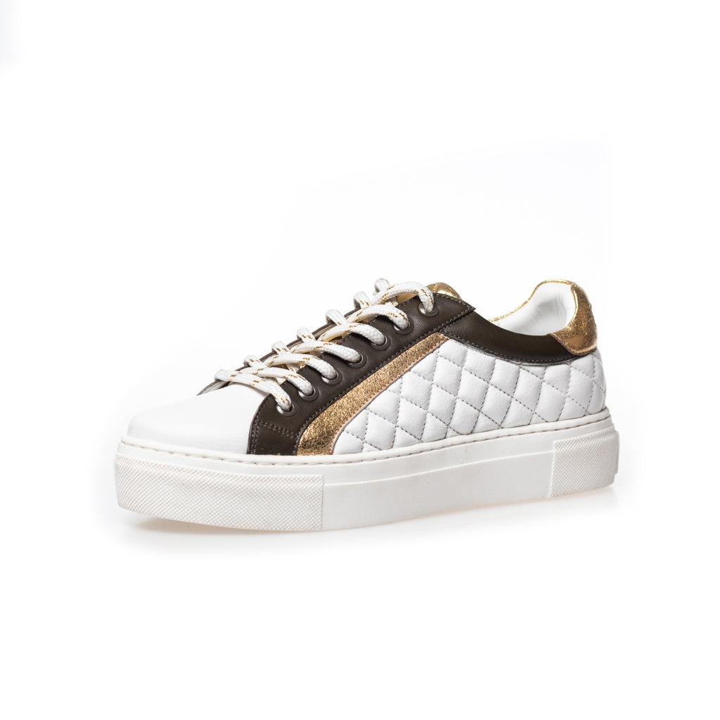 COPENHAGEN SHOES SAILOR DAYS Sneakers 005 WHITE/OLIVE/GOLD