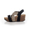 COPENHAGEN SHOES STACIA 21 Canvas Sandalen met sleehak 001 Black