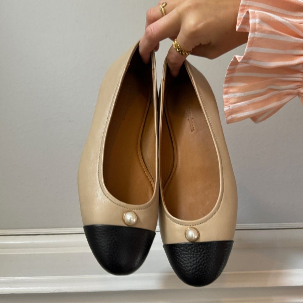 COPENHAGEN SHOES THE NEW PEARL BALLERINA Ballerinas 0007 BLACK / NUDE