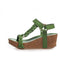 COPENHAGEN SHOES WOVEN LADY Sandalen met sleehak 0027 GREEN