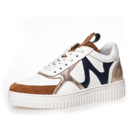 COPENHAGEN SHOES MY BESTIE Sneakers 003 WHITE/COGNAC/NAVY