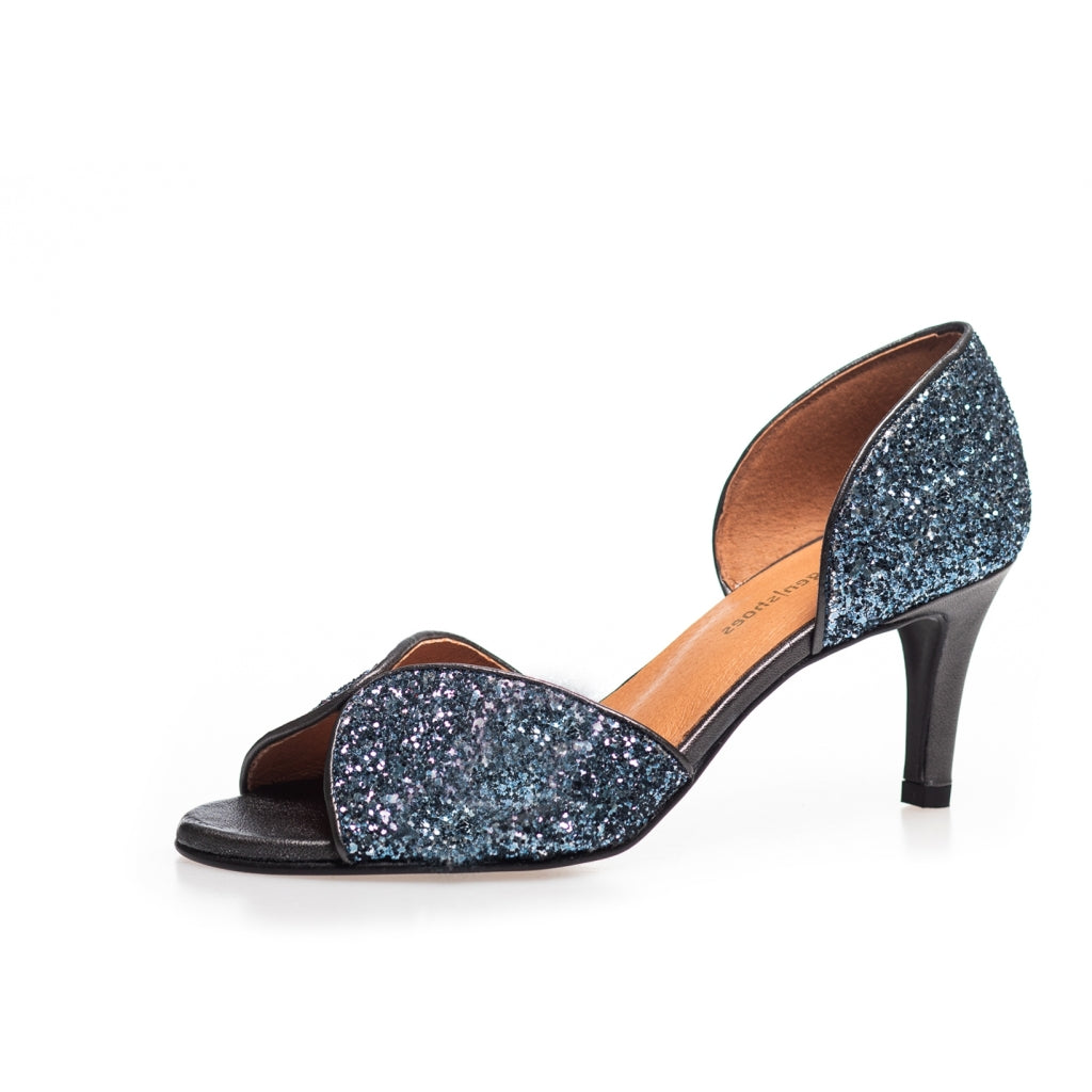 COPENHAGEN SHOES MY DIAMONDS - BLUE Heels 011 BLUE GLITTER