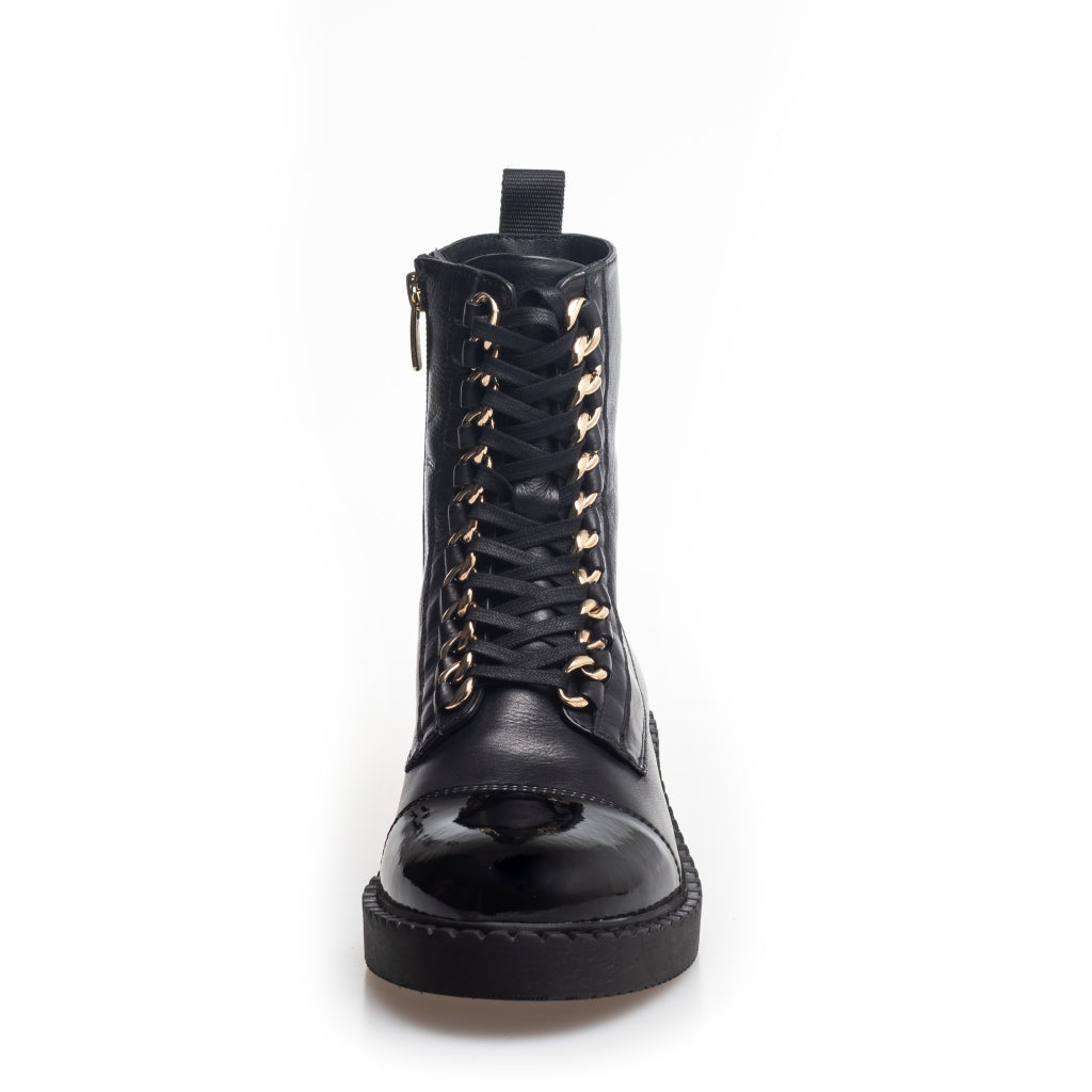 COPENHAGEN SHOES NEW ROCK PATENT Laarzen 2207 BLACK/GOLD